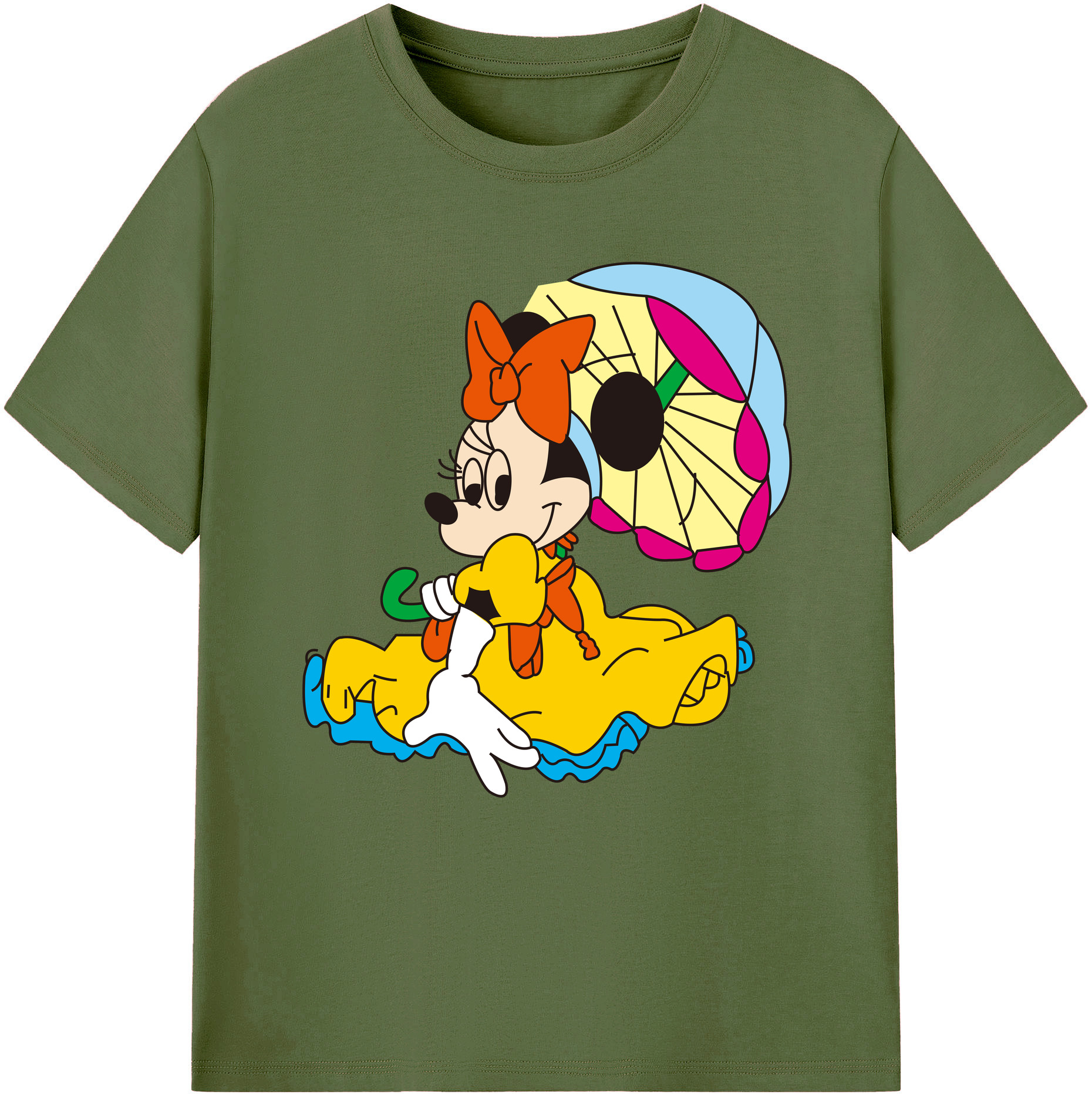 （画像用） ミッキーマウス Mickey Mouse 綿100％半袖Tシャツ（フロントプリント）